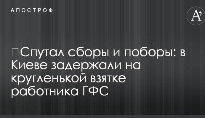 Сплутав збори і побори: опубліковано фото затримання в Києві на кругленькому хабарі начальника ГФС