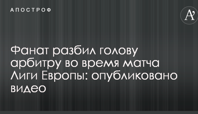 Фанат розбив голову арбітру під час матчу Ліги Європи: опубліковано відео