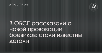 В ОБСЄ розповіли про нову провокацію бойовиків: стали відомі деталі
