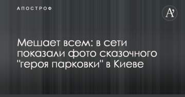 Заважає всім: в мережі показали фото казкового "героя парковки" в Києві
