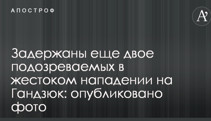 Затримано ще двох підозрюваних у жорстокому нападі на Гандзюк: опубліковано фото