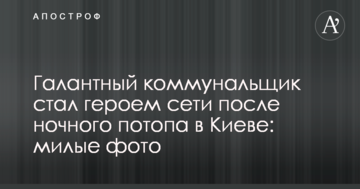 Галантний комунальник став героєм мережі після нічного потопу в Києві: миле фото