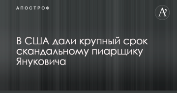 В США дали великий термін скандальному піарнику Януковича