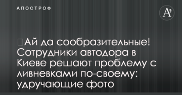 Співробітники автодору в Києві вирішують проблему з водостоками по-своєму: гнітючі фото