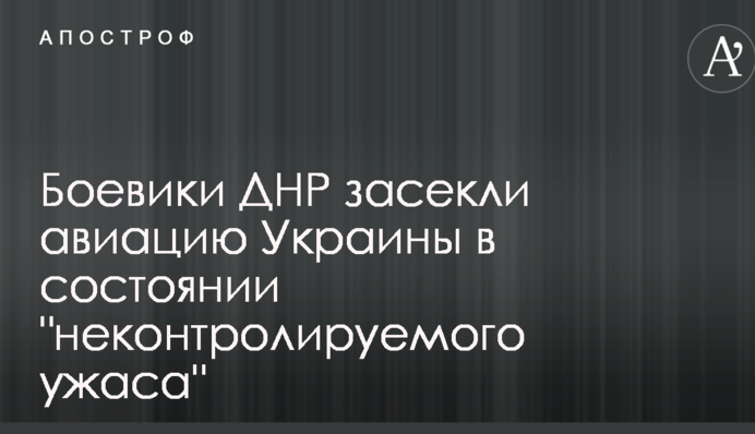 Боевики ДНР засекли авиацию Украины в состоянии 
