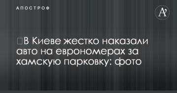 ​У Києві жорстко покарали авто на єврономерах за хамське паркування: фото