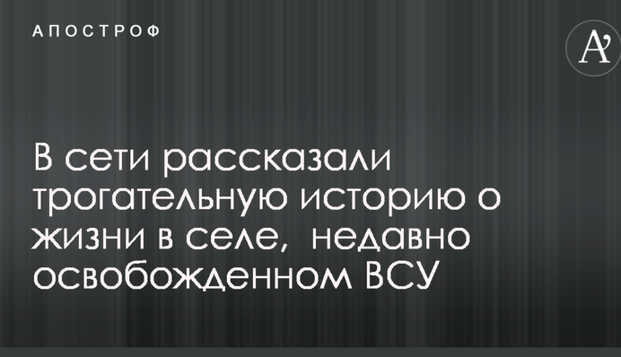 У мережі розповіли зворушливу історію про життя в селі, нещодавно звільненому ВСУ
