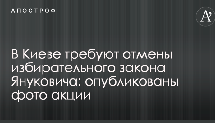 В Киеве требуют отмены избирательного закона Януковича: опубликованы фото акции