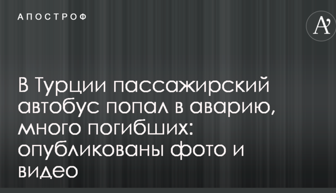 В Турции пассажирский автобус попал в аварию, много погибших: опубликованы фото и видео