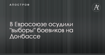 В Євросоюзі засудили "вибори" бойовиків на Донбасі