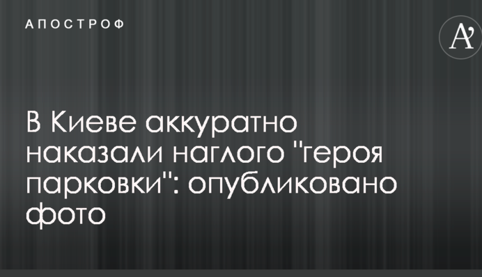 У Києві акуратно покарали нахабного 