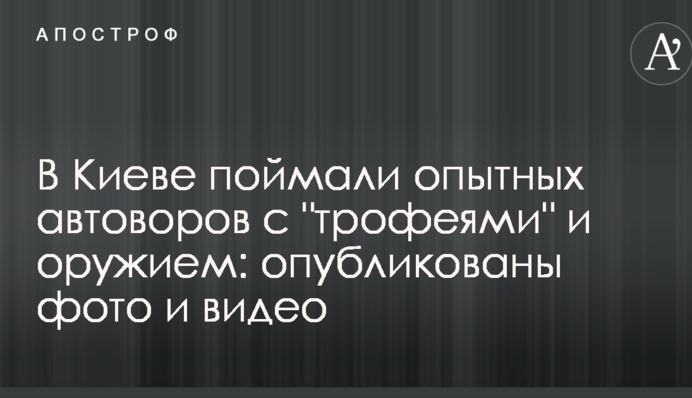 У Києві зловили досвідчених автокрадіїв з 