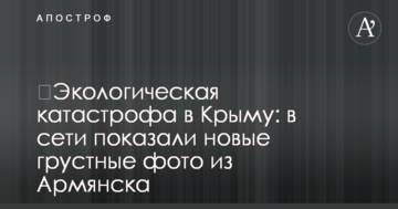 ​Экологическая катастрофа в Крыму: в сети показали новые грустные фото из Армянска