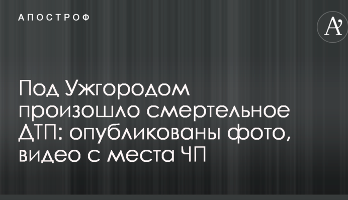 Под Ужгородом произошло смертельное ДТП: опубликованы фото, видео с места ЧП