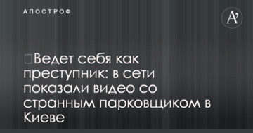 ​Поводиться як злочинець: в мережі показали відео з дивним паркувальником у Києві