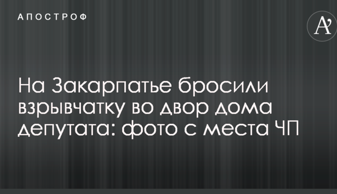 На Закарпатье бросили взрывчатку во двор дома депутата: фото с места ЧП