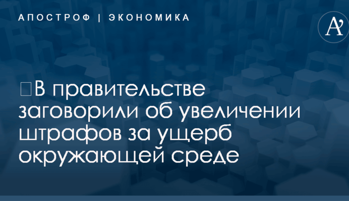 ​В правительстве заговорили об увеличении штрафов за ущерб окружающей среде