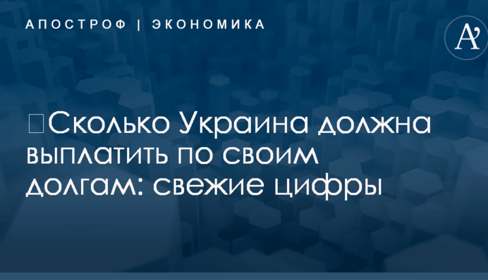 ​Сколько Украина должна выплатить по своим долгам: свежие цифры