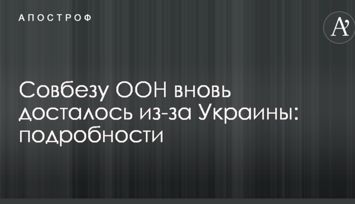Радбезу ООН знову дісталося через Україну: подробиці