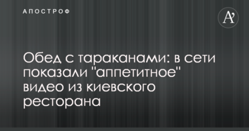 Обід з тарганами: в мережі показали "апетитне" відео з київського ресторану