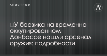 У бойовика на тимчасово окупованому Донбасі знайшли арсенал зброї: подробиці
