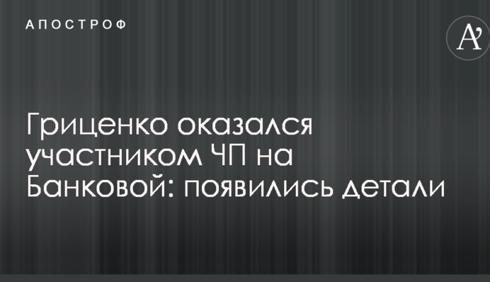 Гриценко оказался участником ЧП на Банковой: появились детали