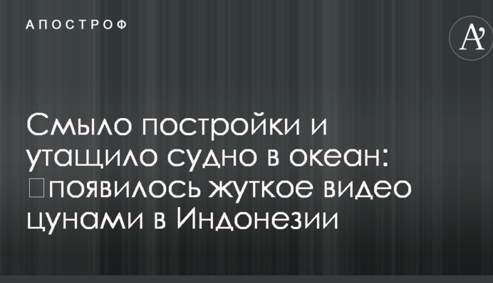 Смыло постройки и утащило судно в океан: ​появилось жуткое видео цунами в Индонезии