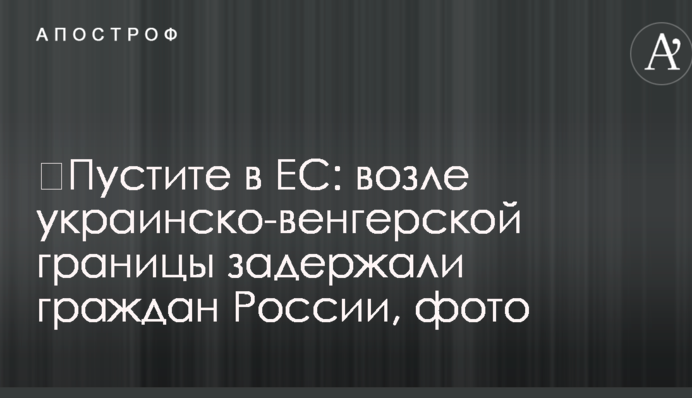 ​Пустіть у ЄС: біля українсько-угорського кордону затримали громадян Росії, фото