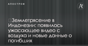 ​Землетрясение в Индонезии: появилось ужасающее видео с воздуха и новые данные о погибших