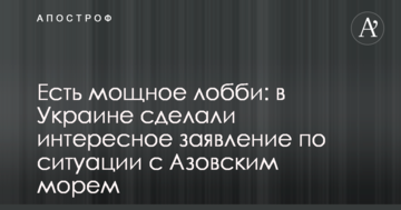 Есть мощное лобби: в Украине сделали интересное заявление по ситуации с Азовским морем