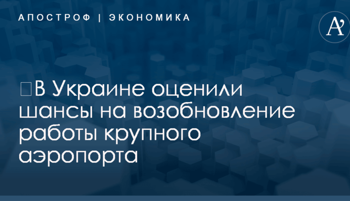 ​В Украине оценили шансы на возобновление работы крупного аэропорта