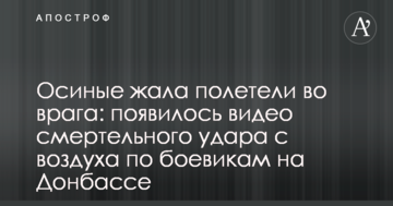 Осині жала полетіли у ворога: з'явилося відео смертельного удару з повітря по бойовиках на Донбасі