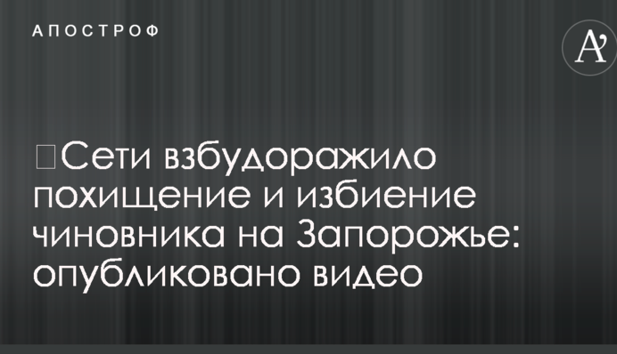 ​Мережі розбурхало викрадення і побиття чиновника на Запоріжжі: опубліковано відео