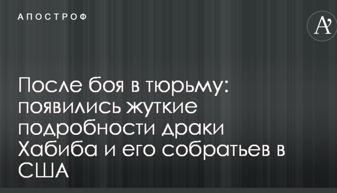 После боя в тюрьму: появились жуткие подробности драки Хабиба и его собратьев в США