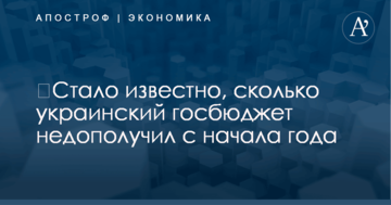 ​Стало известно, сколько украинский госбюджет недополучил с начала года