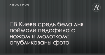 ​У Києві серед білого дня спіймали педофіла з ножем і молотком: опубліковано фото