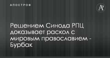 Рішенням Синоду РПЦ доводить розкол зі світовим православ'ям - Бурбак