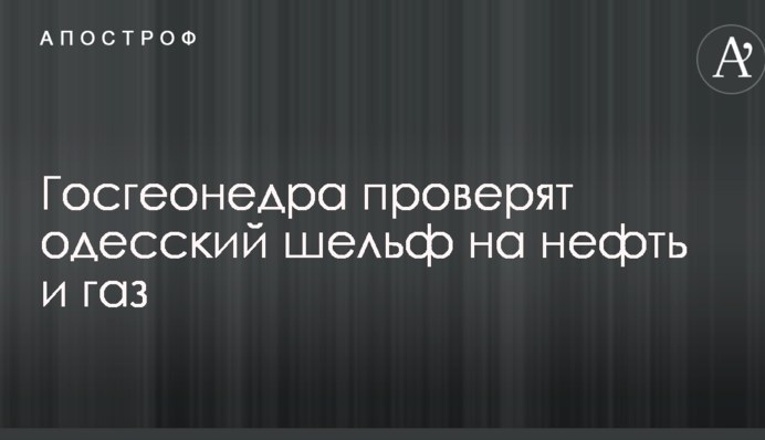 Госгеонедра проверят одесский шельф на нефть и газ