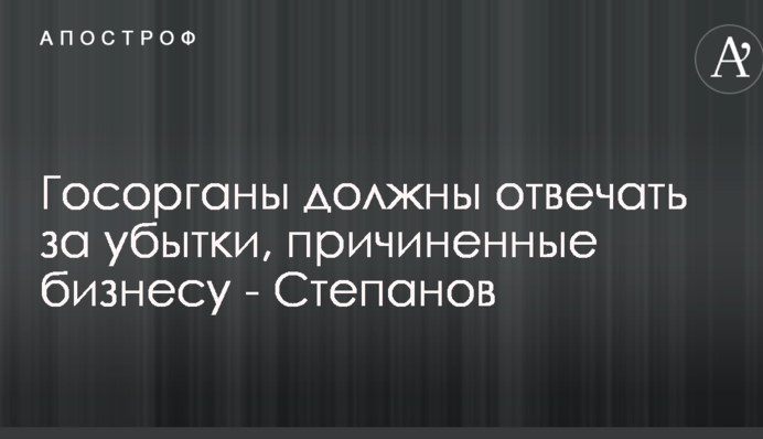 Госорганы должны отвечать за убытки, причиненные бизнесу - Степанов