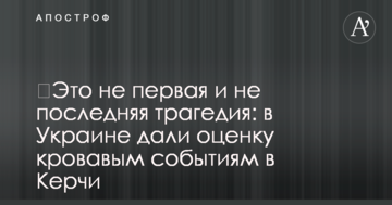 Це не перша і не остання трагедія: в Україні дали оцінку кривавим подіям в Керчі