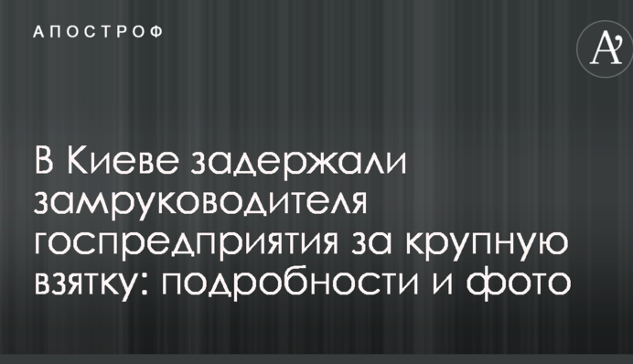В Киеве задержали замруководителя госпредприятия за крупную взятку: подробности и фото
