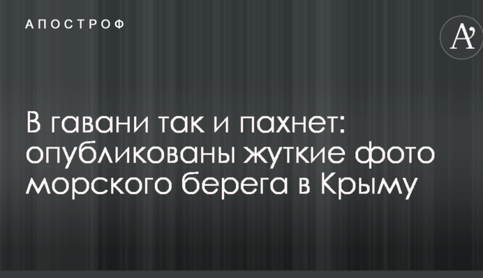 В гавані так і пахне: опубліковано моторошні фото морського берега в Криму