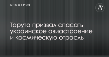 Тарута призвал спасать украинское авиастроение и космическую отрасль