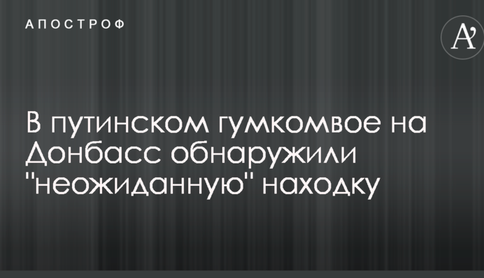 В путинском гумкомвое на Донбасс обнаружили 