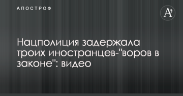 Нацполіція затримала трьох іноземців-"злодіїв в законі": відео