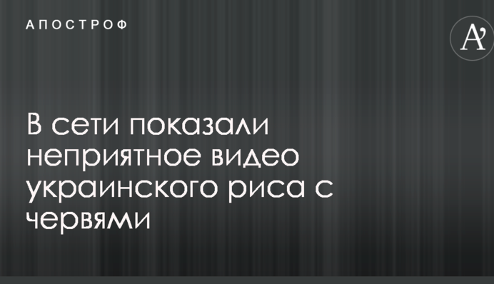 В сети показали неприятное видео украинского риса с червями