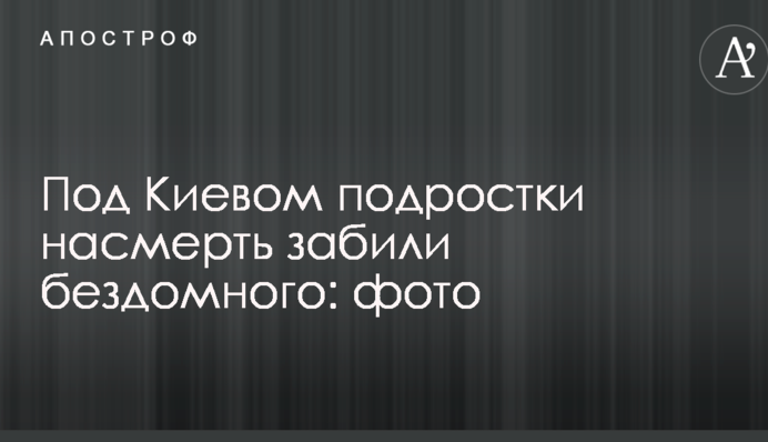 ​Під Києвом підлітки на смерть забили безхатченка: фото