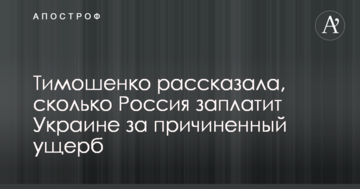 Тимошенко розповіла, скільки Росія заплатить Україні за завдану шкоду