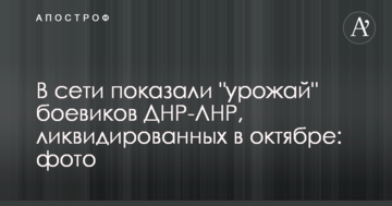 У мережі показали "врожай" бойовиків ДНР-ЛНР, ліквідованих в жовтні: фото