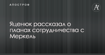 Яценюк рассказал о планах сотрудничества с Меркель